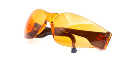 OKULARY OCHRONNE POMARAŃCZOWE  UV400 100%
