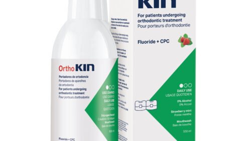 ORTHO KIN PŁYN TRUSKAWKOWO-MIĘTOWY 500ML.