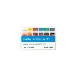 ĆWIEKI GUTAPERKOWE KALIBROWANE, TAPER 02 /ENDOSTAR/
