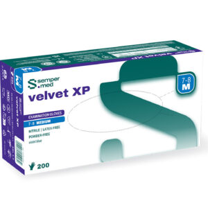 RĘKAWICE NITRYLOWE BEZPUDROWE VELVET XP SEMPERMED 200SZT.