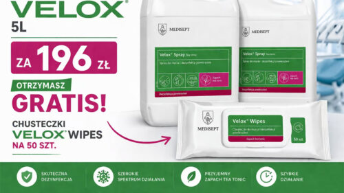 PROMOCJA: KUP 2 x VELOX SPRAY 5l  + CHUSTECZKI MEDISEPT 50 szt. GRATIS!!!