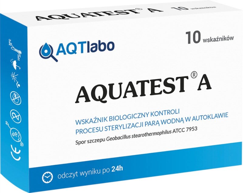 AQUATEST® A – wskaźniki biologiczne do kontroli procesu sterylizacji (10 szt.)
