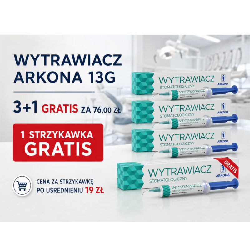 wytrawiacz arkona 3+1 KUP 3 x WYTRAWIACZ STOMATOLOGICZNY ARKONA 13G. I ODBIERZ DODATKOWY WYTRAWIACZ STOMATOLOGICZNY ARKONA 13G