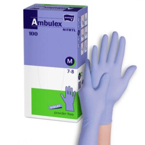 RĘKAWICE NITRYLOWE 100 szt. AMBULEX