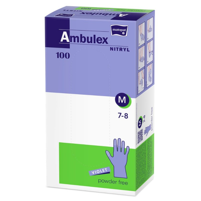 RĘKAWICE NITRYLOWE 100 szt. AMBULEX
