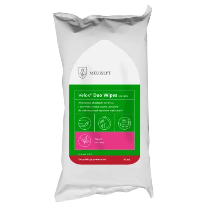 VELOX DUO WIPES TEA TONIC CHUSTECZKI 50 szt. /MEDISEPT/